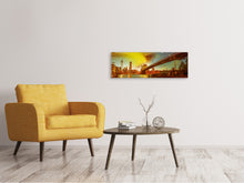 Laden Sie das Bild in den Galerie-Viewer, Leinwandbild Panorama Skyline Brooklyn Bridge NY