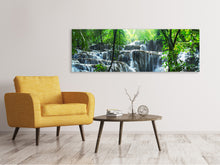 Laden Sie das Bild in den Galerie-Viewer, Leinwandbild Panorama Wasserfall Agua Azul