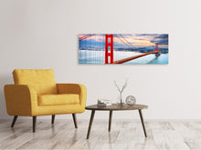 Laden Sie das Bild in den Galerie-Viewer, Leinwandbild Panorama Der Golden Gate Bridge bei Sonnenuntergang