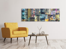 Laden Sie das Bild in den Galerie-Viewer, Leinwandbild Panorama Skyline Osaka im Lichtermeer