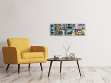 Laden Sie das Bild in den Galerie-Viewer, Leinwandbild Panorama Skyline Osaka im Lichtermeer