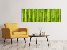 Laden Sie das Bild in den Galerie-Viewer, Leinwandbild Panorama Bambuswand