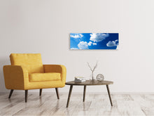 Laden Sie das Bild in den Galerie-Viewer, Leinwandbild Panorama Himmelblau