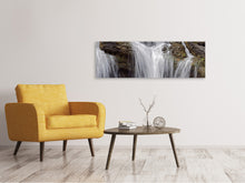 Laden Sie das Bild in den Galerie-Viewer, Leinwandbild Panorama Wasserfall XXL