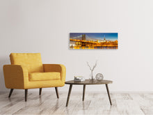 Laden Sie das Bild in den Galerie-Viewer, Leinwandbild Panorama Skyline NY Williamsburg Bridge