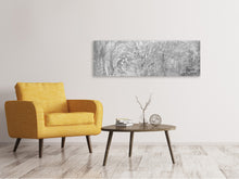 Laden Sie das Bild in den Galerie-Viewer, Leinwandbild Panorama Wischtechnik in Grau