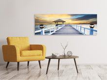 Laden Sie das Bild in den Galerie-Viewer, Leinwandbild Panorama Die Brücke ins Meer