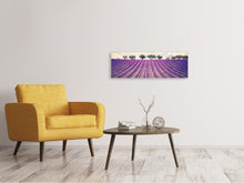 Laden Sie das Bild in den Galerie-Viewer, Leinwandbild Panorama Das Lavendelfeld