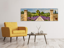 Laden Sie das Bild in den Galerie-Viewer, Leinwandbild Panorama Lavendel-Garten