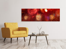 Laden Sie das Bild in den Galerie-Viewer, Leinwandbild Panorama Buntes Feuerwerk