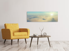 Laden Sie das Bild in den Galerie-Viewer, Leinwandbild Panorama Dämmerung über den Wolken