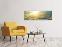 Laden Sie das Bild in den Galerie-Viewer, Leinwandbild Panorama Sonnenaufgang über den Wolken