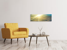 Laden Sie das Bild in den Galerie-Viewer, Leinwandbild Panorama Sonnenaufgang über den Wolken