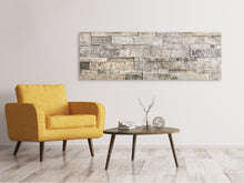 Laden Sie das Bild in den Galerie-Viewer, Leinwandbild Panorama Elegante Steinmauer