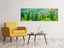 Laden Sie das Bild in den Galerie-Viewer, Leinwandbild Panorama Der Waldhügel