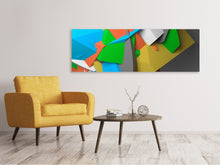 Laden Sie das Bild in den Galerie-Viewer, Leinwandbild Panorama 3D-Geometrische Figuren