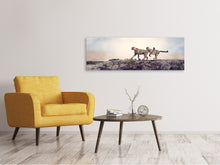 Laden Sie das Bild in den Galerie-Viewer, Leinwandbild Panorama Zwei Geparden