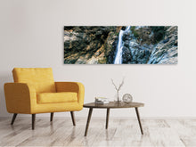 Laden Sie das Bild in den Galerie-Viewer, Leinwandbild Panorama Bewegtes Wasser