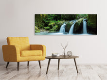 Laden Sie das Bild in den Galerie-Viewer, Leinwandbild Panorama Fallendes Wasser