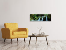 Laden Sie das Bild in den Galerie-Viewer, Leinwandbild Panorama Fallendes Wasser