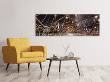 Laden Sie das Bild in den Galerie-Viewer, Leinwandbild Panorama Brückenlichter