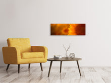 Laden Sie das Bild in den Galerie-Viewer, Leinwandbild Panorama Macro-Sonnenblume