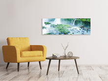Laden Sie das Bild in den Galerie-Viewer, Leinwandbild Panorama Wasserfälle