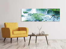 Laden Sie das Bild in den Galerie-Viewer, Leinwandbild Panorama Wasserfälle