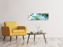 Laden Sie das Bild in den Galerie-Viewer, Leinwandbild Panorama Wasserfälle