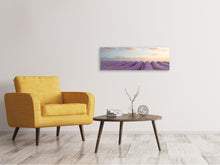 Laden Sie das Bild in den Galerie-Viewer, Leinwandbild Panorama Das blühende Lavendelfeld