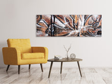 Laden Sie das Bild in den Galerie-Viewer, Leinwandbild Panorama Graffiti Mauer