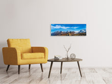Laden Sie das Bild in den Galerie-Viewer, Leinwandbild Panorama Schweizer Alpen im Frühling