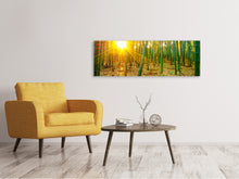 Laden Sie das Bild in den Galerie-Viewer, Leinwandbild Panorama Bambusse