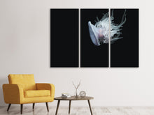 Laden Sie das Bild in den Galerie-Viewer, Leinwandbild 3-teilig Faszinierende Qualle XL