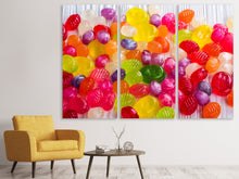 Laden Sie das Bild in den Galerie-Viewer, Leinwandbild 3-teilig Bunte Bonbons