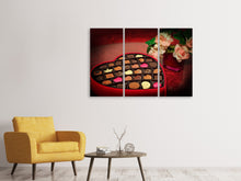 Laden Sie das Bild in den Galerie-Viewer, Leinwandbild 3-teilig Ein Geschenk von Herzen