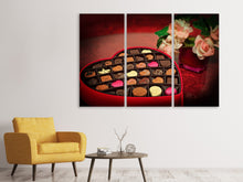 Laden Sie das Bild in den Galerie-Viewer, Leinwandbild 3-teilig Ein Geschenk von Herzen