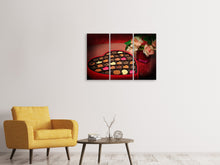 Laden Sie das Bild in den Galerie-Viewer, Leinwandbild 3-teilig Ein Geschenk von Herzen