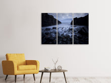 Laden Sie das Bild in den Galerie-Viewer, Leinwandbild 3-teilig Die Mystik des Meeres