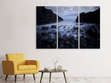 Laden Sie das Bild in den Galerie-Viewer, Leinwandbild 3-teilig Die Mystik des Meeres