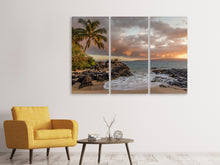 Laden Sie das Bild in den Galerie-Viewer, Leinwandbild 3-teilig Mein Strand