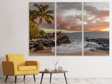 Laden Sie das Bild in den Galerie-Viewer, Leinwandbild 3-teilig Mein Strand