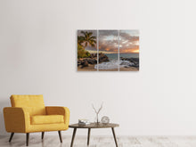 Laden Sie das Bild in den Galerie-Viewer, Leinwandbild 3-teilig Mein Strand