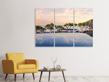 Laden Sie das Bild in den Galerie-Viewer, Leinwandbild 3-teilig Die Landschaft am Meer