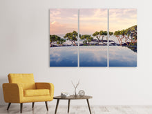 Laden Sie das Bild in den Galerie-Viewer, Leinwandbild 3-teilig Die Landschaft am Meer