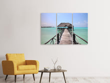 Laden Sie das Bild in den Galerie-Viewer, Leinwandbild 3-teilig Strand Paradies