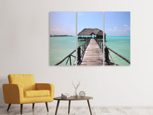 Laden Sie das Bild in den Galerie-Viewer, Leinwandbild 3-teilig Strand Paradies