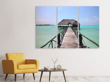 Laden Sie das Bild in den Galerie-Viewer, Leinwandbild 3-teilig Strand Paradies