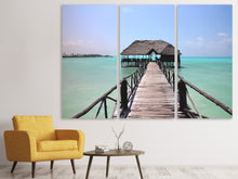 Laden Sie das Bild in den Galerie-Viewer, Leinwandbild 3-teilig Strand Paradies