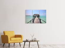 Laden Sie das Bild in den Galerie-Viewer, Leinwandbild 3-teilig Strand Paradies